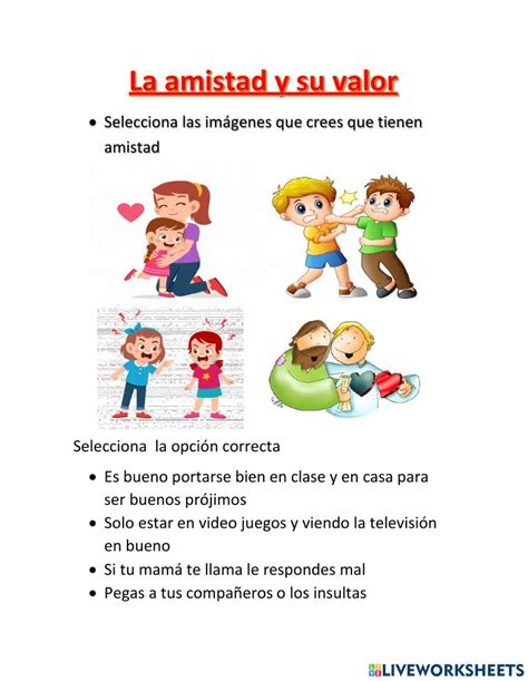 Actividades para Trabajar el Valor de la Amistad